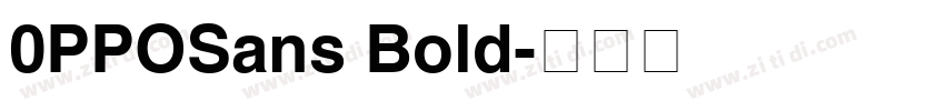0PPOSans Bold字体转换